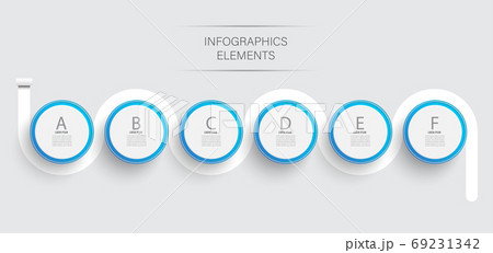 Abstract elements of graph infographic template 69231342