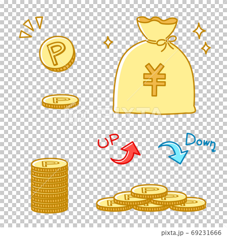 Coin point image illustration set 69231666