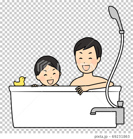 父母和孩子洗澡 69231863