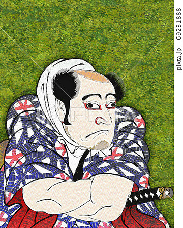 浮世絵 歌舞伎役者 その6 油絵バージョン のイラスト素材 浮世絵 歌舞伎役者 その6 油絵バージョン のイラスト素材