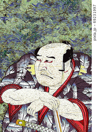 浮世絵 歌舞伎役者 その30 油絵バージョン のイラスト素材 浮世絵 歌舞伎役者 その30 油絵バージョン のイラスト素材