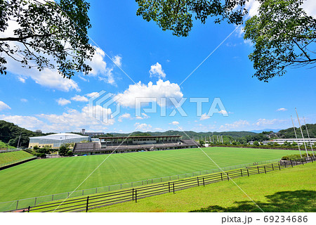 真夏の岡山県美作ラグビーサッカー場 真夏の岡山県美作ラグビーサッカー場 69234686