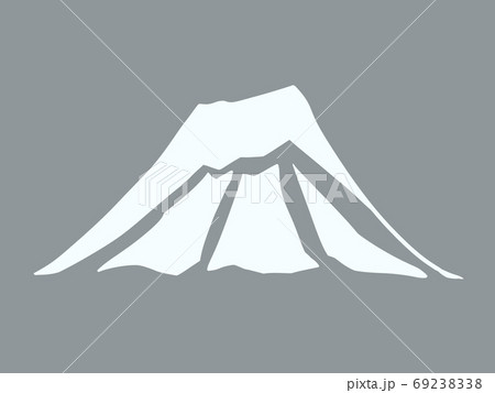 シルエットデザイン風 大きな山のイラスト素材