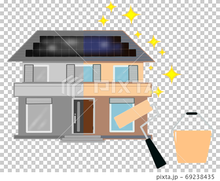 住宅の外壁塗装工事イメージ 69238435