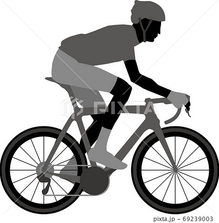 自転車 ロードバイクのイラスト素材