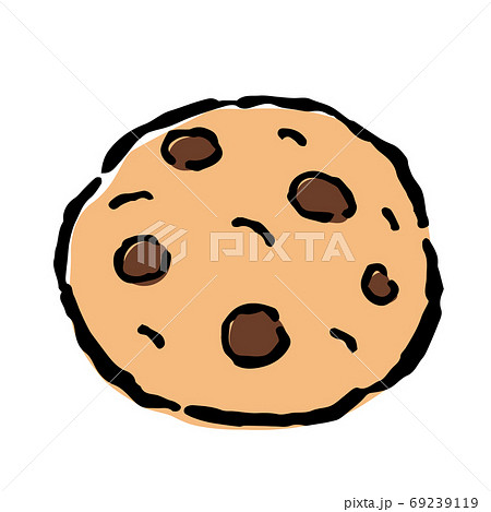 Illustration Of Chocolate Chip Cookieのイラスト素材