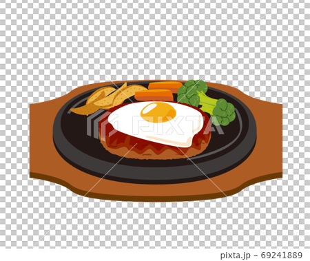 Vector illustration of fried egg hamburger Vector illustration of fried egg hamburger 69241889