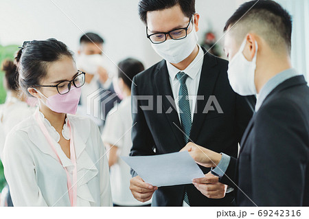 People working in new normal, after pandemic People working in new normal, after pandemic 69242316