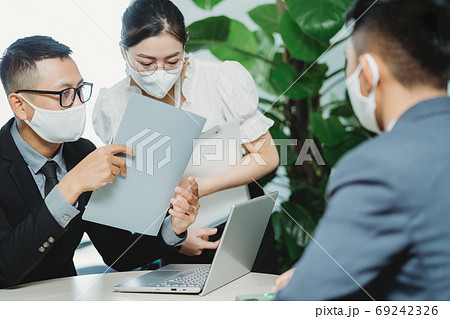 People working in new normal, after pandemic People working in new normal, after pandemic 69242326