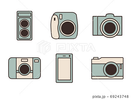 様々なカメラのイラスト素材