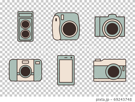 様々なカメラのイラスト素材 様々なカメラのイラスト素材