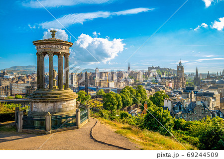 landscape of calton hill, edinburgh, uk 69244509