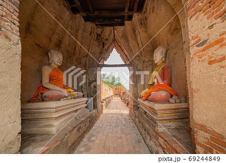 Old ruins of a temple in Phra Nakhon Si Ayutthaya province near 69244849