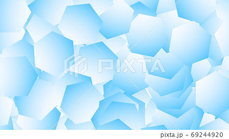CGヘクサゴン　多数の六角形の背景素材 69244920