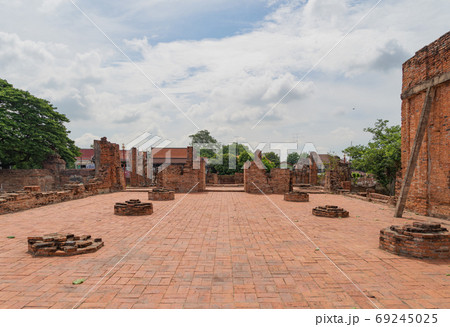 Old ruins of a temple in Phra Nakhon Si Ayutthaya province near Old ruins of a temple in Phra Nakhon Si Ayutthaya province near 69245025