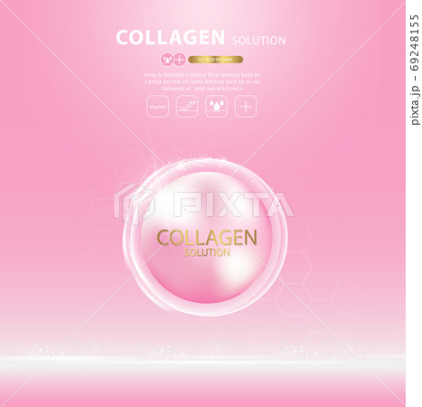 Collagen serum and vitamin background concept skin care cosmetics solution vector design. Collagen serum and vitamin background concept skin care cosmetics solution vector design. 69248155