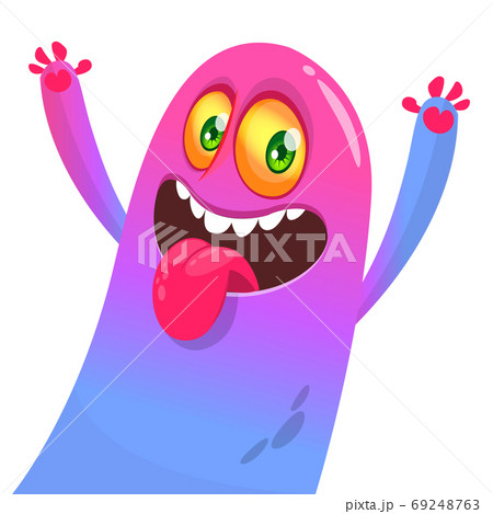 Funny cartoon monster. Vector Halloween Funny cartoon monster. Vector Halloween 69248763