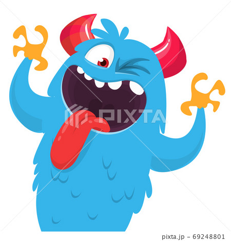 Funny cartoon monster. Vector Halloween 69248801