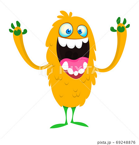 Funny cartoon monster. Vector Halloween illustration 69248876