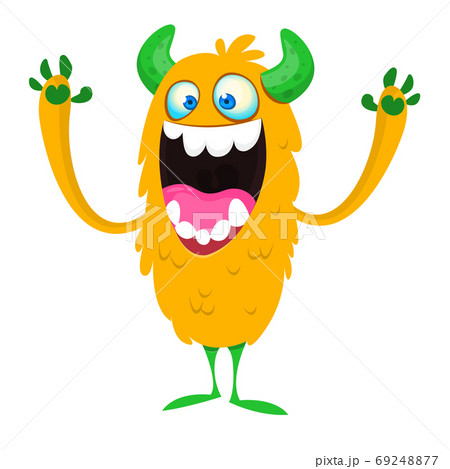 Funny cartoon monster. Vector Halloween illustration Funny cartoon monster. Vector Halloween illustration 69248877