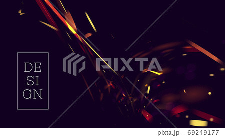 Flame of fire close up sparks in the air over a dark night. Close up realistic firestorm composition, abstract design wallpaper backdrop 69249177