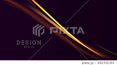 Gold soft stripe on the dark backdrop, abstract graphic composition, elegant design element Gold soft stripe on the dark backdrop, abstract graphic composition, elegant design element 69249184