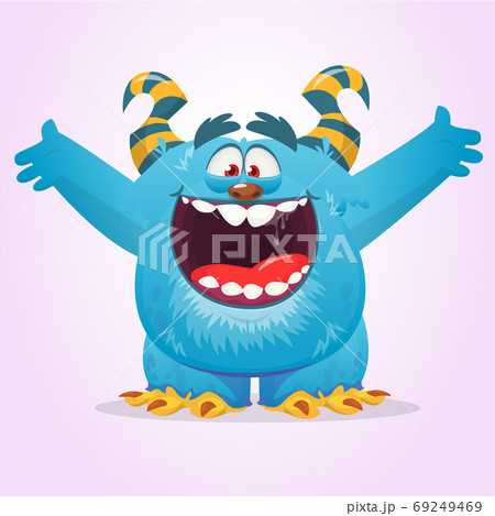 Funny cartoon monster. Vector Halloween Funny cartoon monster. Vector Halloween 69249469