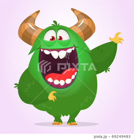 Funny cartoon monster. Vector Halloween Funny cartoon monster. Vector Halloween 69249483