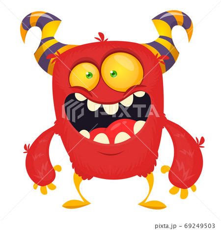Funny cartoon monster. Vector Halloween illustration Funny cartoon monster. Vector Halloween illustration 69249503