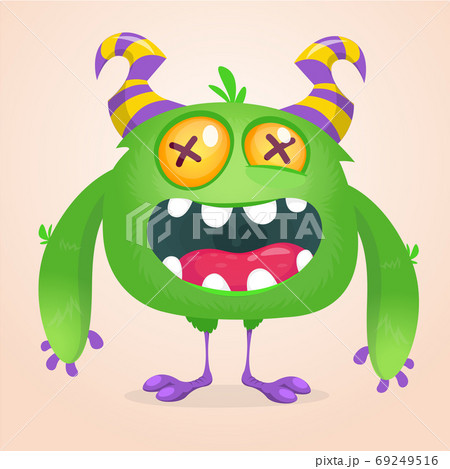 Angry cartoon monster. Vector illustration of Angry cartoon monster. Vector illustration of 69249516