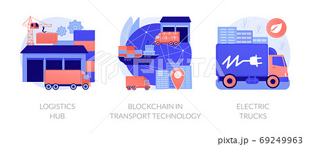 Global logistics center abstract concept vector illustrations. 69249963