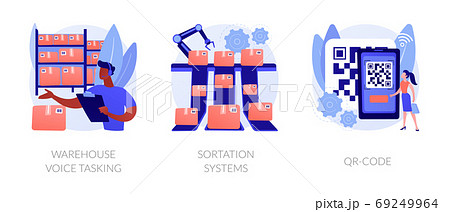 Logistics order processing abstract concept vector illustrations. 69249964
