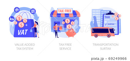 Taxation control abstract concept vector illustrations. 69249966