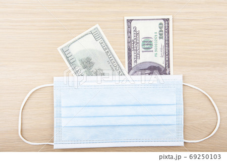 image of medical mask money banknote 69250103