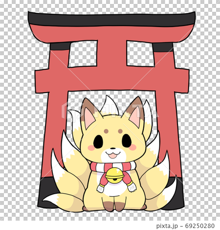 九尾狐狸和鳥居 九尾狐狸和鳥居 69250280