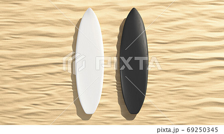 black shortboard