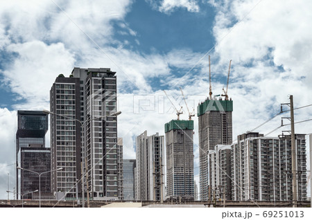 Condominium and construction building in downtown Condominium and construction building in downtown 69251013