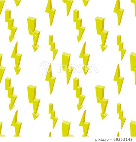 seamless pattern of lightning on a white background. energy icon. isometric 3d seamless pattern of lightning on a white background. energy icon. isometric 3d 69253148
