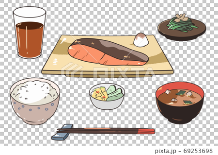 Grilled fish set meal 69253698