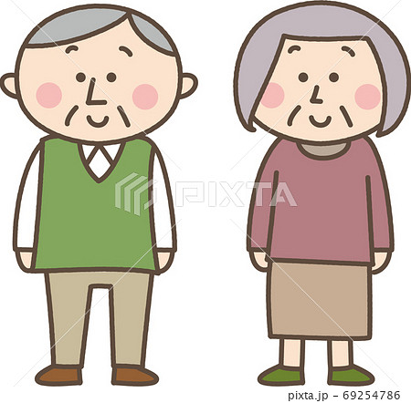 おじいちゃんおばあちゃんのイラスト素材