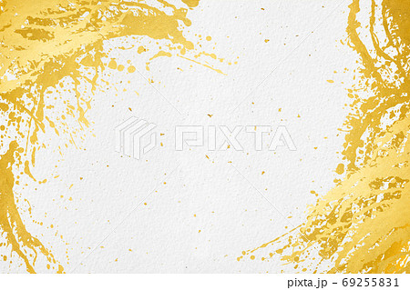金色背景テクスチャフレーム 69255831