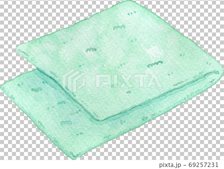 Watercolor illustration of a towel (1 piece) Watercolor illustration of a towel (1 piece) 69257231