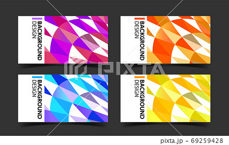 三角形が並んだ抽象的な背景デザイン、図形のパターンデザイン、カードデザインのテンプレート 69259428