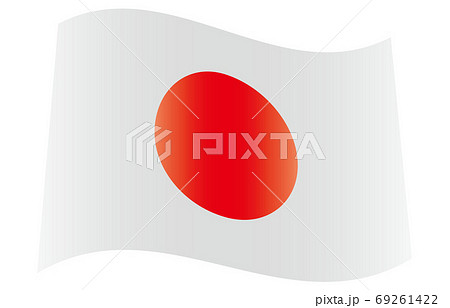 新世界の国旗2：3Verグラデーション波形　日本 69261422