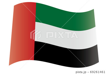 新世界の国旗2：3Verグラデーション波形　アラブ首長国連邦