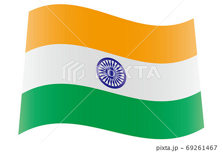 新世界の国旗2：3Verグラデーション波形　インド