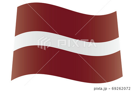 新世界の国旗2：3Verグラデーション波形　ラトビア 69262072