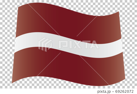 新世界の国旗2：3Verグラデーション波形　ラトビア 69262072