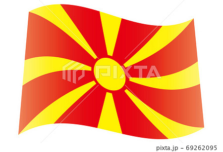 新世界の国旗2：3Verグラデーション波形　マケドニア 69262095