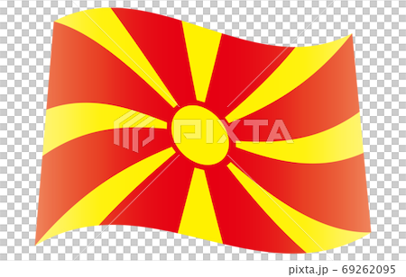 新世界の国旗2：3Verグラデーション波形　マケドニア 69262095